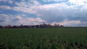 Dorfsilhouette Hochdorf in Thüringen von Rettwitz aus gesehen
