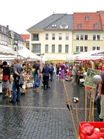 Regen am Töpfermarkt Weimar